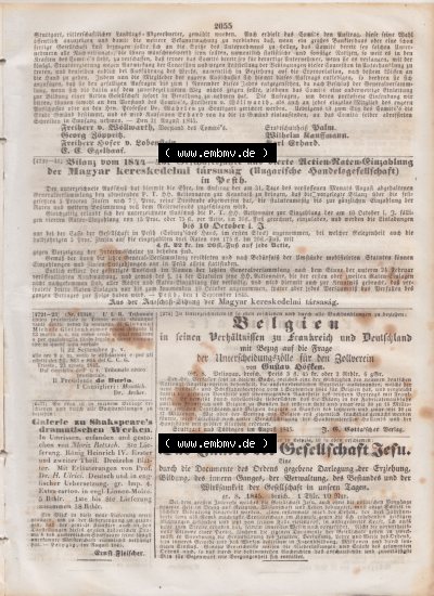 Deutscher Bund und „Heilige Allianz“, Allgemeine Zeitung 1845, vom Sonntag den 14. September 1845, Beilage zur Allgemeinen... Sammlung