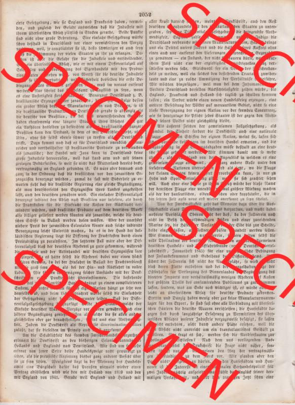 Deutscher Bund und „Heilige Allianz“, Allgemeine Zeitung 1845, vom Sonntag den 14. September 1845, Beilage zur Allgemeinen Zeitung, Seite 2052,... Sammlung
