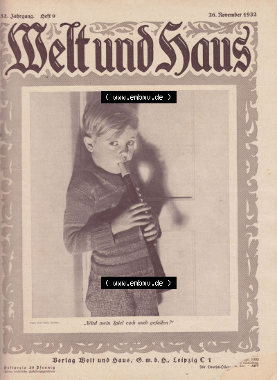 Welt und Haus, Cover bzw. Titelblatt Sammlung