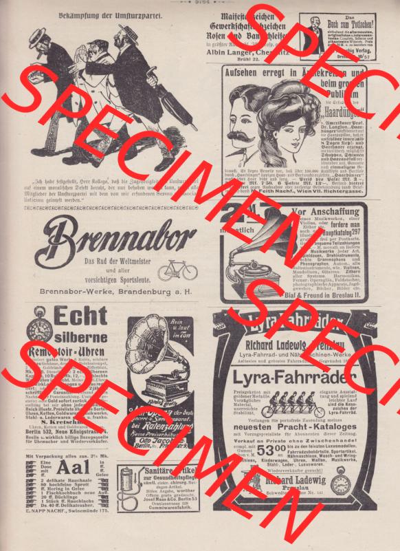 Der wahre Jacob 1908, Satire-Zeitschrift Blatt 566, Seite 5764, Bekämpfung der Untersturzpartei, Satire Zeitung vom 31. März 1908 Sammlung