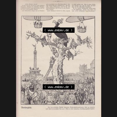 Der wahre Jacob 1908, Satire-Zeitschrift Blatt 568, Seite 5791, Vorsorglich, Deutscher Adler im Kaiserreich, vom 28. April 1908 Sammlung