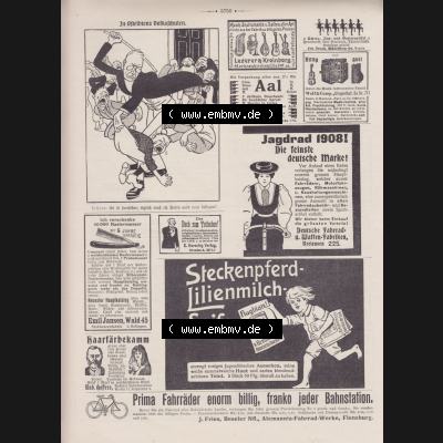 Der wahre Jacob 1908, Satire-Zeitschrift Blatt 565, Seite 5750, In Oftelbins Volksschulen, politische Satire-Zeitschrift vom 17. März 1908 Sammlung