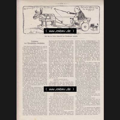 Der wahre Jacob 1908, Satire-Zeitschrift Blatt 567, Seite 5778, Leitfaden der Preußischen Geschichte, Stuttgart vom 14. April 1908 Sammlung