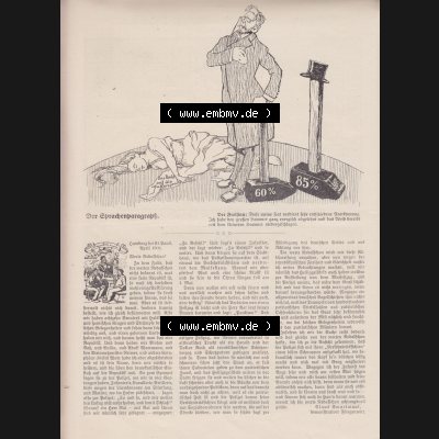 Der wahre Jacob 1908, Satire-Zeitschrift Blatt 568, Seite 5794, Der Sprachen-Paragraph, Satirischer Artikel, vom 28. April 1908 Sammlung