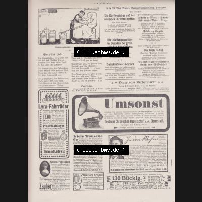 Der wahre Jacob 1908, Satire-Zeitschrift Blatt 565, Seite 5748, Karikatur Nahrungsmittel - Veredelung und ein Altes Lied, politische Satire-Zeitschrift vom 17. März... Sammlung