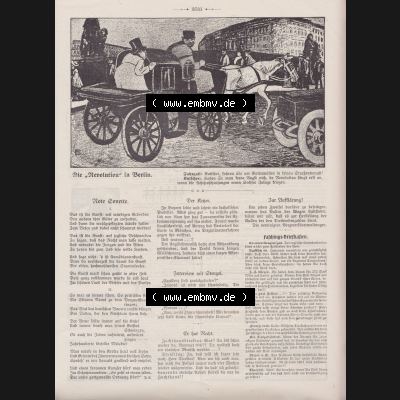 Der wahre Jacob 1908, Satire-Zeitschrift Blatt 564, Seite 5731, Die Revolution in Berlin 1908, Satirische Texte und Bild, Satirische Zeitung vom 3. März 1908 Sammlung
