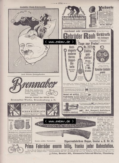 Der wahre Jacob 1908, Satire-Zeitschrift Blatt 564, Seite 5734, Enthüllte Block-Geheimssse, - Satirische-Karikatur , Satirische... Sammlung