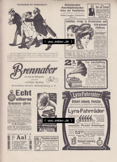 Der wahre Jacob 1908, Satire-Zeitschrift Blatt 566, Seite 5764, Bekämpfung der Untersturzpartei, Satire Zeitung vom 31. März... Sammlung