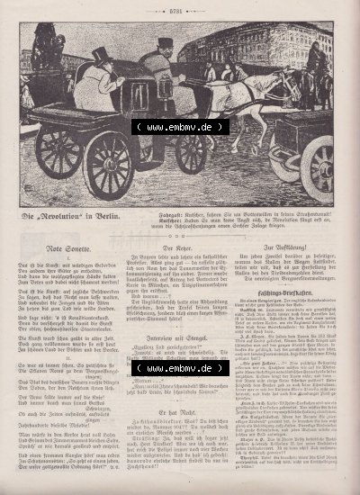 Der wahre Jacob 1908, Satire-Zeitschrift Blatt 564, Seite 5731, Die Revolution in Berlin 1908, Satirische Texte und Bild, Satirische... Sammlung