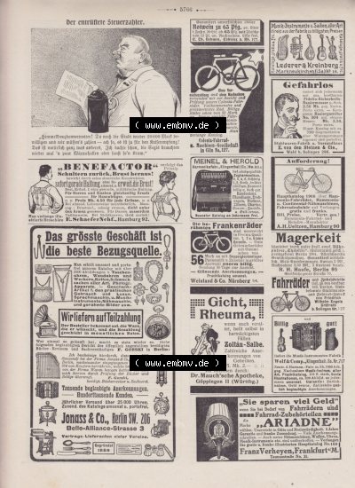 Der wahre Jacob 1908, Satire-Zeitschrift Blatt 566, Seite 5766, Der entrüstete Steuerzahler - Himmels-Freuden-Donnerwetter, Satire... Sammlung