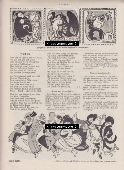 Der wahre Jacob 1908, Satire-Zeitschrift Blatt 564, Seite 5726, Karikatur - Zeitgemäße Entwürfe für die neuen bayerischen... Sammlung