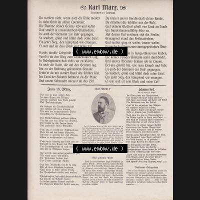 Der wahre Jacob 1908, Satire-Zeitschrift Blatt 565, Seite 5738, Karl Marx, zu seinen 25. Todestag, politische Satire-Zeitschrift vom 17. März 1908 Sammlung