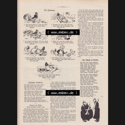 Der wahre Jacob 1908, Satire-Zeitschrift Blatt 563, Seite 5716, Die Paarung, Zwischen Gräbern, Warum ein Bayer keine Preußen mag, Zeitschrift vom 18.... Sammlung