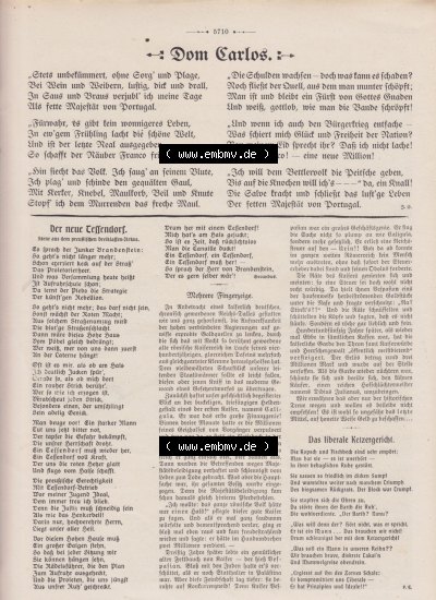 Der wahre Jacob 1908, Satire-Zeitschrift Blatt 563, Seite 5710, Dom Carlos, Der neue Tressendorf, Zeitschrift vom 18. Februar... Sammlung