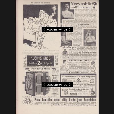 Der wahre Jacob 1908, Satire-Zeitschrift Blatt 568, Seite 5798, Der Talisman des Freisins, Karikatur im Deutschen Reich 1908, vom 28. April 1908 Sammlung