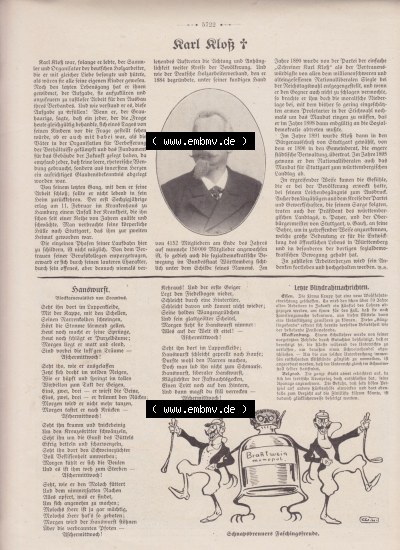 Der wahre Jacob 1908, Satire-Zeitschrift Blatt 564, Seite 5722, Artikel Karl Klotz und Hanswurst, Satirische Zeitung vom 3. März... Sammlung