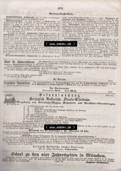 Allgemeine Zeitung 1860 Sammlung