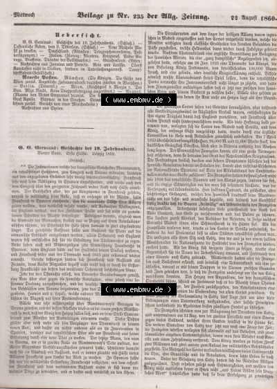 Allgemeine Zeitung 1860 Sammlung