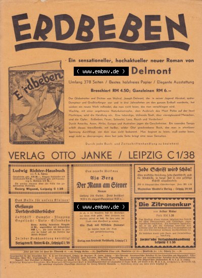 Weimarer Republik „Illustrierte Roman-Welt“ 1931, Heft 46, 4. Jahrgang, Buchvorstellung Erdbeben, Die Besessene, Die Romanzeitung... Sammlung