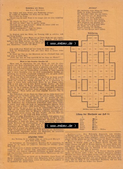 Weimarer Republik „Illustrierte Roman-Welt“ 1931, Heft 52, 4. Jahrgang, Geschichten mit Tieren, Hier die 2. Seite der Deutschen... Sammlung