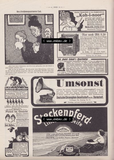 Heft 571, Satire Seite 5845, Des Freisinns-Patrioten Tod, Der Wahre Jacob Sammlung