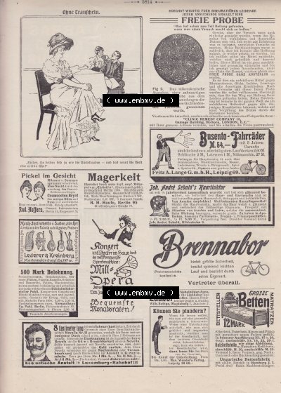 Satire 1908, Heft 569, Seite 5814, Ohne Trauschein, Der Wahre Jacob Sammlung