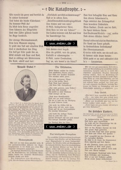 Satire 1908, Heft 569, Seite 5802, Die Katastrophe, Der Wahre Jacob Sammlung