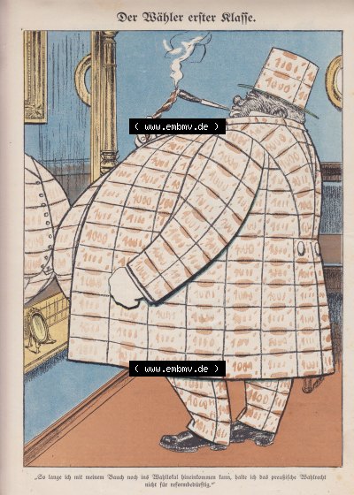 Satire 1908, Heft 570, Seite 5820, Der Wähler erster Klasse, Der Wahre Jacob Sammlung