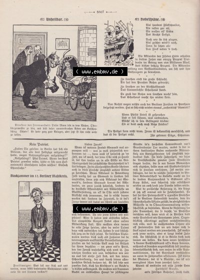 Satire im Heft 573, Seite 5867, Unheilbar, Hobelspäne im deutschen Kaiserreich, Satire-Zeitschrift „Der wahre Jacob“ im online... Sammlung