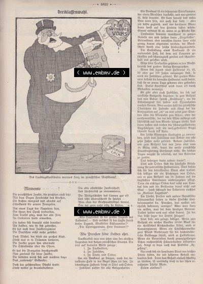 Satire 1908, Heft 570, Seite 5822, Dreiklassenwahl, Der Wahre Jacob Sammlung