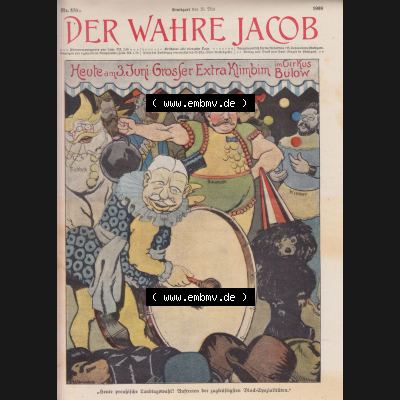 Der wahre Jacob Satire 1908, Heft 570, Seite 5817, Heute preußische Landtagswahl. Hier befindet sich eine von 16 Seiten der Satire-Zeitschrift Der Wahre Jacob im online Katalog... Sammlung