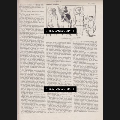 Der wahre Jacob Satire 1908, Satire im Heft 573, Seite 5871, Satire des Auslands übers Kaiserreich. Hier befindet sich eine von 12 Seiten der Satire-Zeitschrift „Der... Sammlung