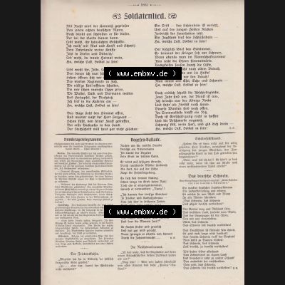 Der wahre Jacob Satire 1908, Satire im Heft 573, Seite 5866, Soldatenlied, Preußisches Lied. Hier befindet sich eine von 12 Seiten der Satire-Zeitschrift „Der... Sammlung