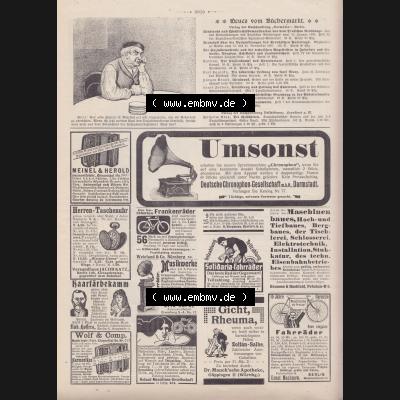 Der wahre Jacob Satire 1908, Heft 569, Seite 5815, Neues vom Büchermarkt. Hier befindet sich eine von 16 Seiten der Satire-Zeitschrift Der Wahre Jacob im online Katalog und... Sammlung
