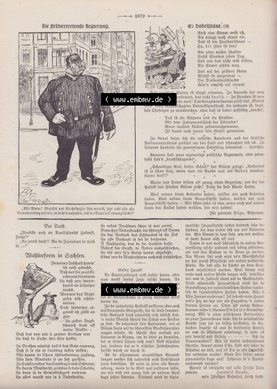 Heft 574, Satire Seite 5879, Die stellvertretende Regierung, Deutsches Kaiserreich nach 20 Jahren Regierung, Der Wahre Jacob Sammlung