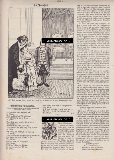 Heft 574, Satire Seite 5882, Im Thronfall, Deutsches Kaiserreich nach 20 Jahren Regierung, Der Wahre Jacob Sammlung