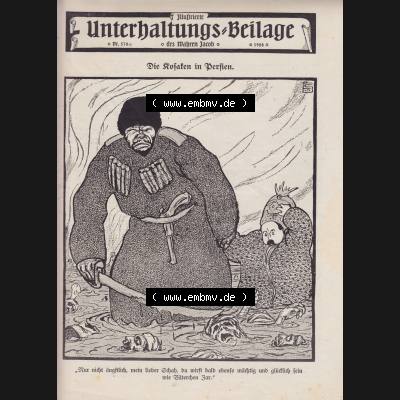 Der wahre Jacob Satire 1908, Heft 574, Satire Seite 5881, Unterhaltungsbeilage, Nur nicht ängstlich, mein lieber Schah. Zum Thema Deutsches Kaiserreich nach 20... Sammlung