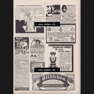 Der wahre Jacob Satire 1908, Heft 570, Seite 5829, Nachtgebet des Patrioten August Brechtopf. Hier befindet sich eine von 16 Seiten der Satire-Zeitschrift Der Wahre Jacob im online... Sammlung