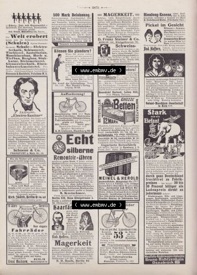 Satire im Heft 573, Seite 5875, Die Welt erobert haben sich die Selbstunterrichts-Werke, Satire-Zeitschrift „Der wahre Jacob“... Sammlung