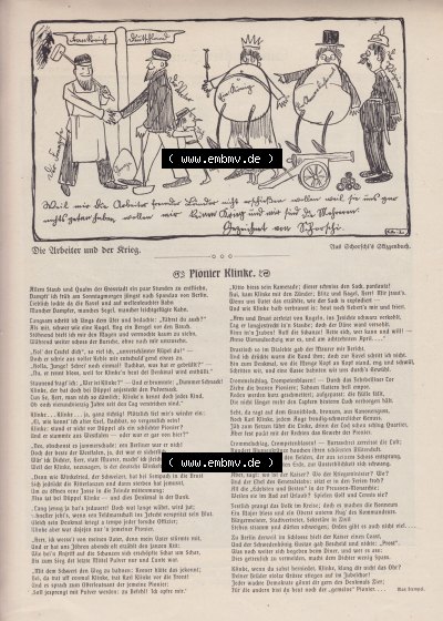 Heft 575, Satire Seite 5898, Pionier Klinke, Deutsches Kaiserreich Satire, Der Wahre Jacob Sammlung