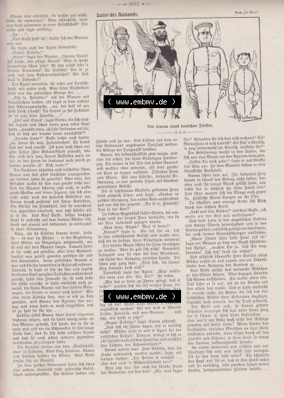 Satire im Heft 573, Seite 5871, Satire des Auslands übers Kaiserreich, Satire-Zeitschrift „Der wahre Jacob“ im online Katalog... Sammlung
