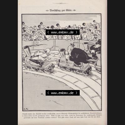Der wahre Jacob Satire 1908, Satire im Heft 573, Seite 5873, Vorschlag zur Güte, Rennen der Kirche, Ede. Hier befindet sich eine von 12 Seiten der Satire-Zeitschrift... Sammlung