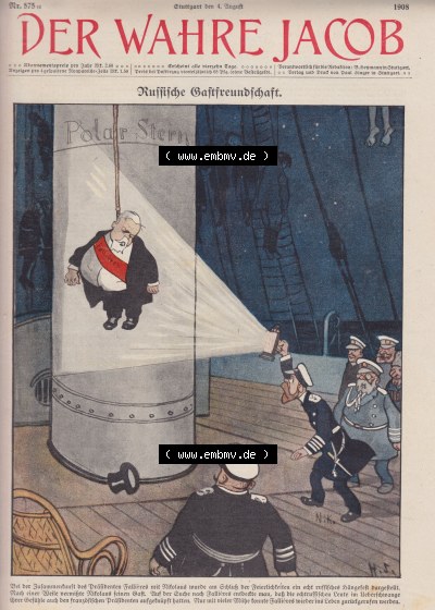 Heft 575, Satire Seite 5889, Russische Gastfreundschaft, Deutsches Kaiserreich Satire, Der Wahre Jacob Sammlung