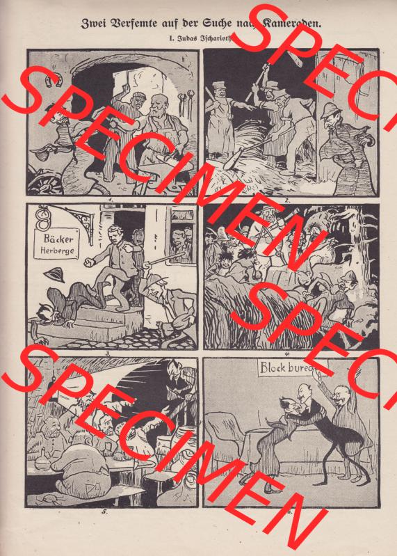Der wahre Jacob Satire 1908, Heft 572, Seite 5858, Zwei auf der suche nach Kameraden. Hier befindet sich eine von 16 Seiten der Satire-Zeitschrift Der Wahre Jacob 1908 Nr.... Sammlung