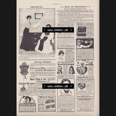 Der wahre Jacob Satire 1908, Heft 572, Seite 5863, Bessere Zeiten jetzt, Neues vom Büchermarkt. Hier befindet sich eine von 16 Seiten der Satire-Zeitschrift Der Wahre... Sammlung