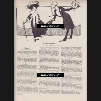 Der wahre Jacob Satire 1908, Heft 572, Seite 5857, Der letzte Freiersmann. Hier befindet sich eine von 16 Seiten der Satire-Zeitschrift Der Wahre Jacob 1908 Nr. 572 im online... Sammlung