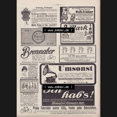 Der wahre Jacob Satire 1908, Heft 574, Satire Seite 5887, Achtung Kollege, und Werbung im Jacob. Zum Thema Deutsches Kaiserreich nach 20 Jahren Regierung. Hier befindet... Sammlung