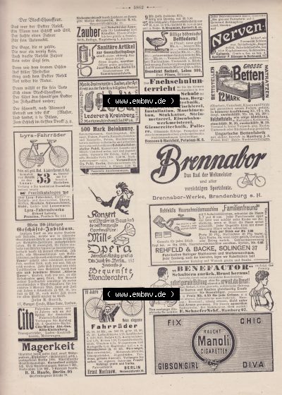 Heft 572, Seite 5862, Werbung im wahren Jacob, Der Wahre Jacob 1908 Nr. 572 Sammlung