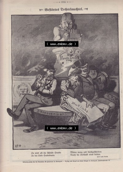 Heft 575, Satire Seite 5904, Gestörtes Techtelmechtel, Deutsches Kaiserreich Satire, Der Wahre Jacob Sammlung
