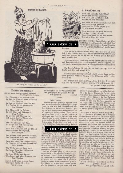 Satire 1908, Heft 570, Seite 5819, Schmutzige Wäsche, Eulenburg, Der Wahre Jacob Sammlung